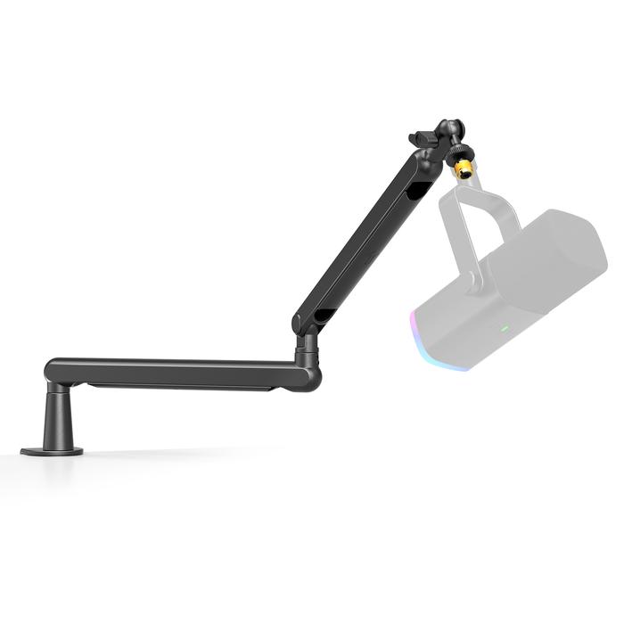 FIFINE Adjustable Low-profile Arm Microphone Stand with Cable Managment/Desk Mount, Suspension Boom
