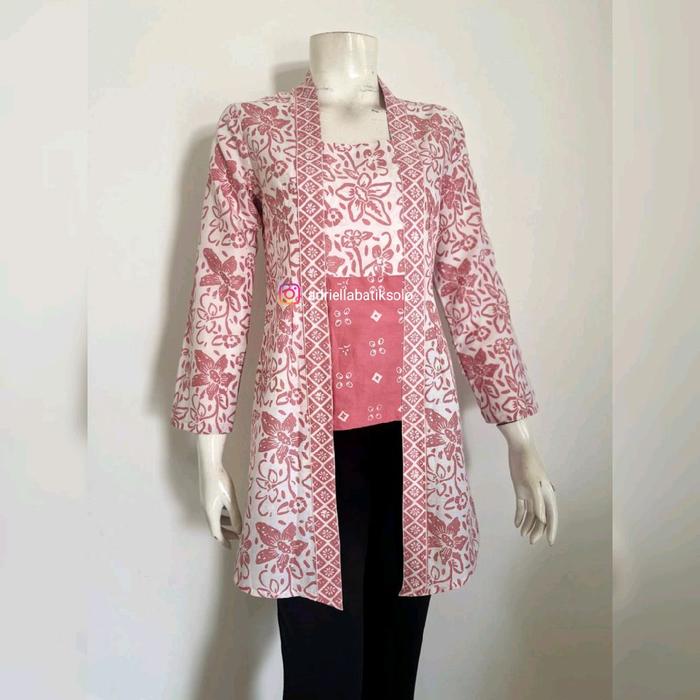Kebaya batik cap Mlinjo dusty