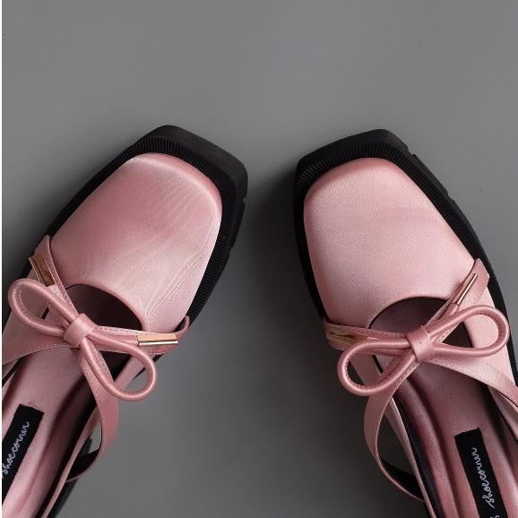SHOECORNERID - BOWIE Pink Satin