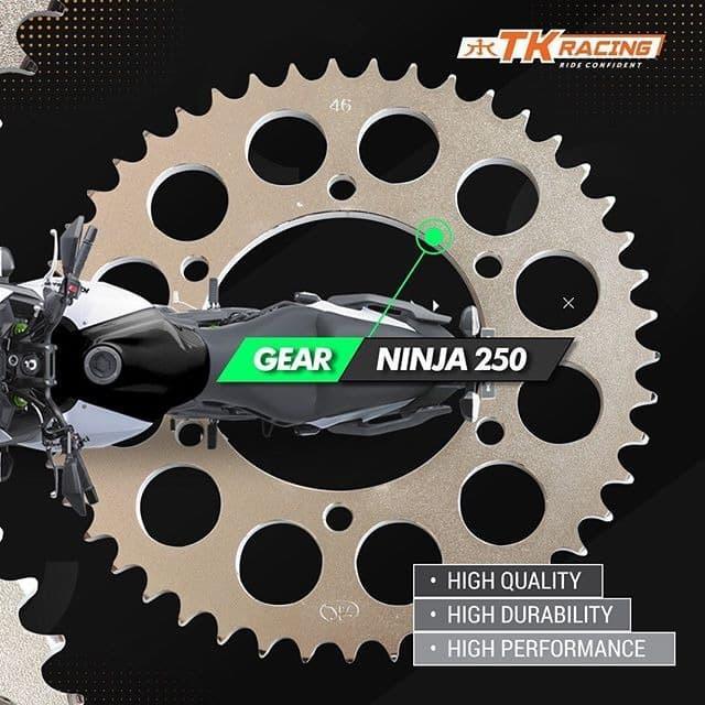 Gir Belakang Bulat Tk Ninja250 / Ninja 250 Rr Mono 520 43T - 47T #Gratisongkir