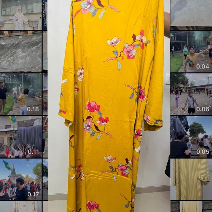 Abaya soft spoken kuning kunyit