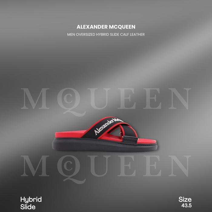 ALEXANDER MCQUEEN Men Oversized Hybrid Slide Calf Leather (100% Authentic Original Asli)