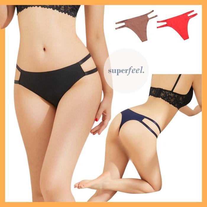 PREMIUM SFL CELANA DALAM WANITA THONG SEKSI PEREMPUAN SEXY TALI 2 SAMPING HOT G STRING SEAMLESS LING
