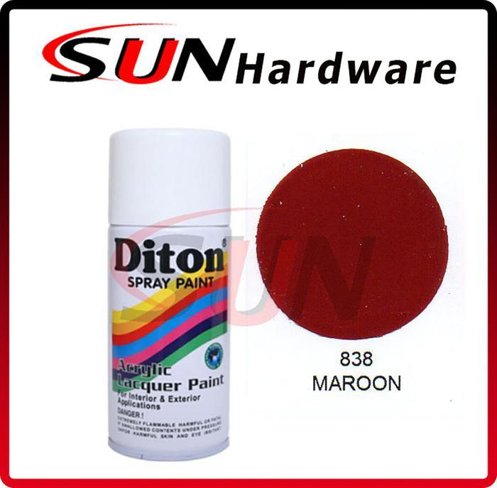 Pilox DITON 150 cc Maroon 838 Pylox Pilok Cat Semprot Solid Merah hati tua