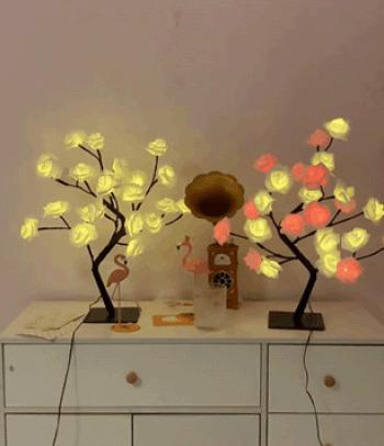 Lampu Pohon Led Lampu Bunga Sakura Lampu Mawar Lampu Daun Maple Lampu
