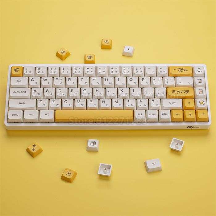 Honey Milk Theme Keycaps Set Russian Japanese Custom XDA PBT Keycaps