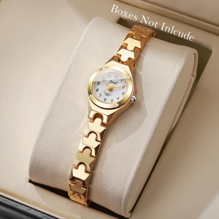 Jam Tangan Kuarsa Wanita Baru Dial Digital Arab Kecil Tali Baja Tahan Karat Jam Tangan Wanita Vintag