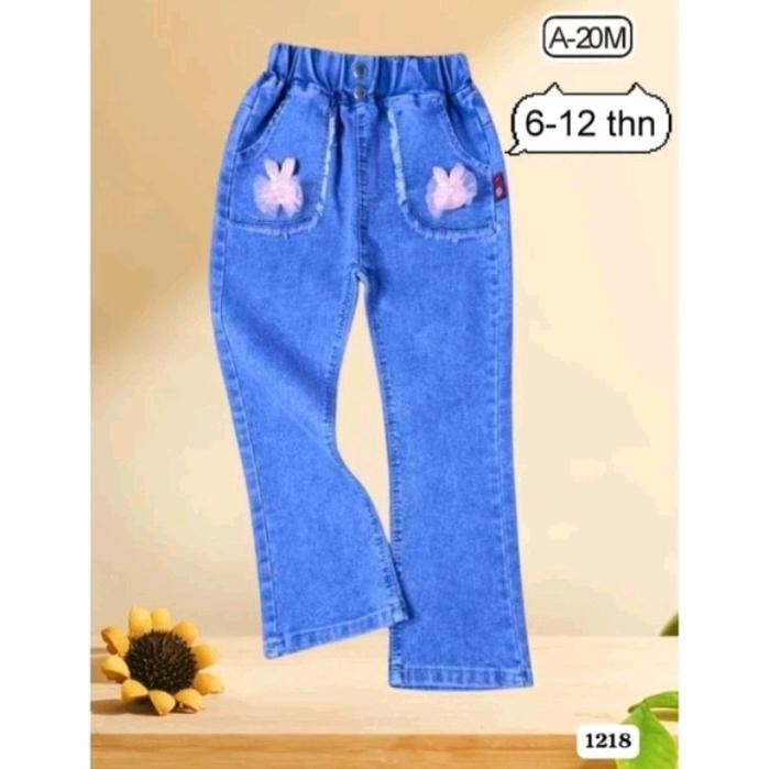 Celana jeans panjang anak cewek model kulot/ celana kulot anak perempuan/ jeans anak cewek