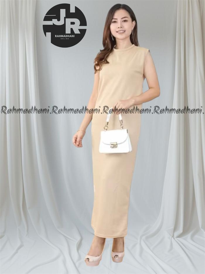 Gamis Inner Dress Yukensi Wanita Muslim Super Knit Rib dan Span Knit - Maxi Simple Syari Lebaran Rem