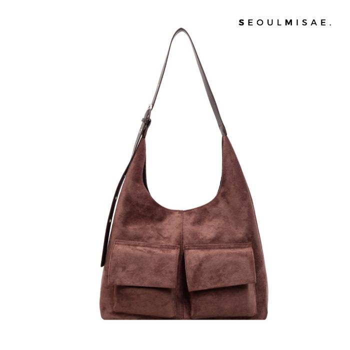 TOPMALL - PROMO SEOULMISAE - Siyoon Shoulder Bag Bucket Casual Stylish Tas Bucket Casual