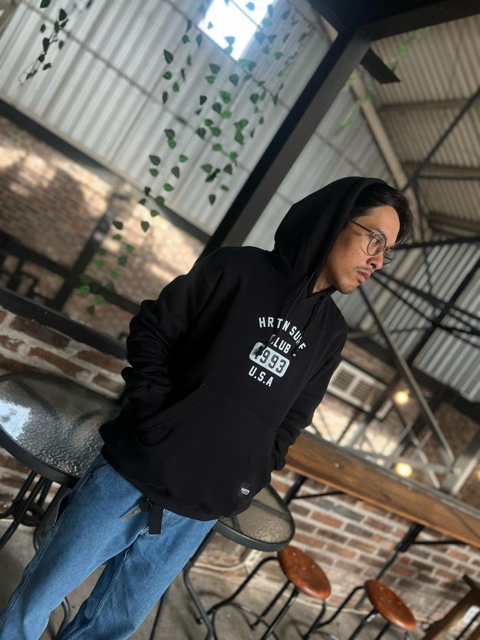 Jaket Hoodie HRTN Supply Brand Lokal 1993 Black USA Unisex