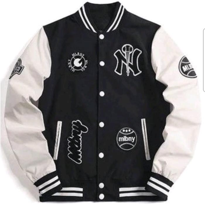 Jaket Varsity MLBNY Baseball / Bisboll Korean Fashion Dewasa Varsity Jacket