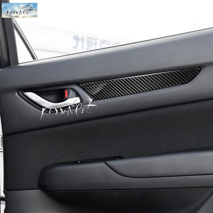 Untuk Mazda CX-5 2017 100% Serat Karbon Asli 4 Buah Pegangan Pintu