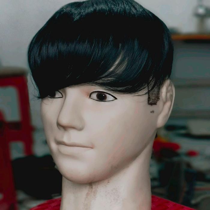 WIG PENUTUP BOTAK PRIA/PENUTUP UBAN WARNA HITAM