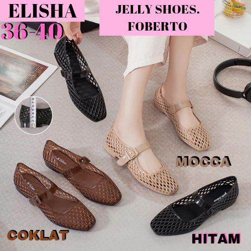 (COD)SPATU SEPATU JELLY SHOES PANSUS KACA JARING MARY JANE CEWE CEWEK WANITA IMPOR IMPORT KOREA MURA
