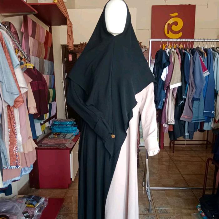 L THREE GAMIS SET HIJAB Muslim Dewasa Dewasa