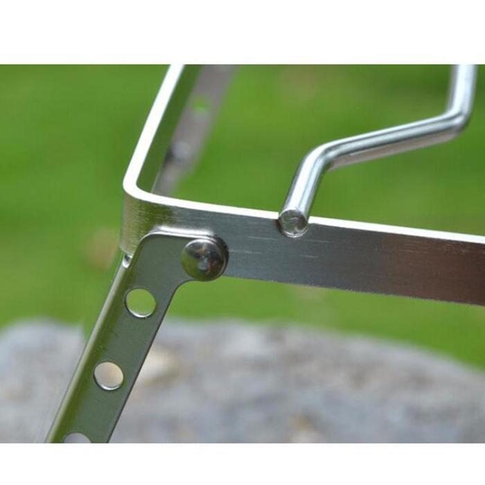 Adjustable Foldable Stainless Steel Campfire Gas BBQ Grill