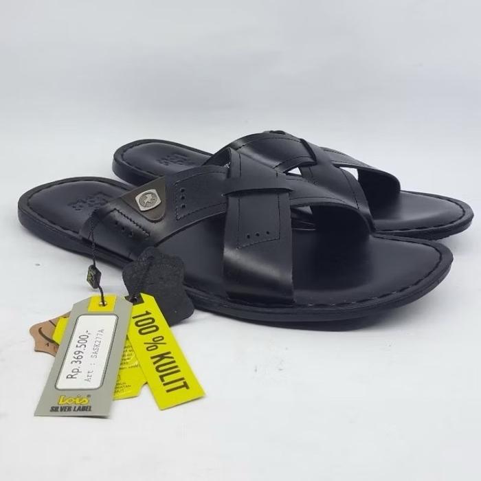 SASK277A - SENDAL SELOP KULIT PRIA LOIS ORIGINAL | SANDAL KULIT LOIS JEANS