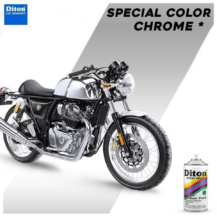 Cat Semprot DITON CHROME 150cc Pilok Krom Pilox Mesin Motor Velg Pylox