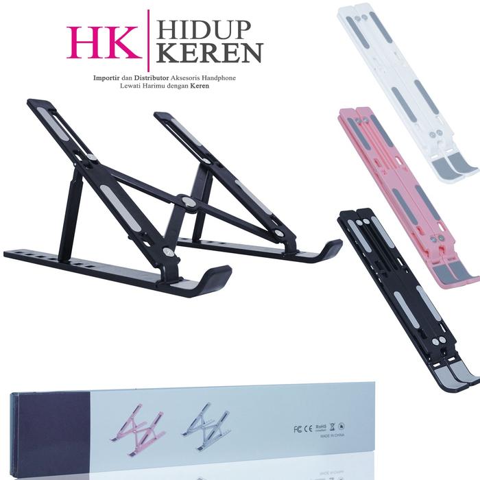 Stand Laptop / Penyangga Laptop /Laptop Stand PET Holder Lipat Portable /  Dudukan Tablet / Laptop /
