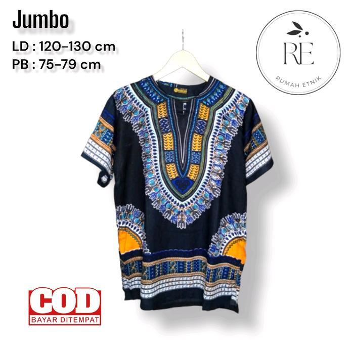 Baju kaos dashiki AU/ baju Santai pria wanita/ baju kaos dashiki jumbo