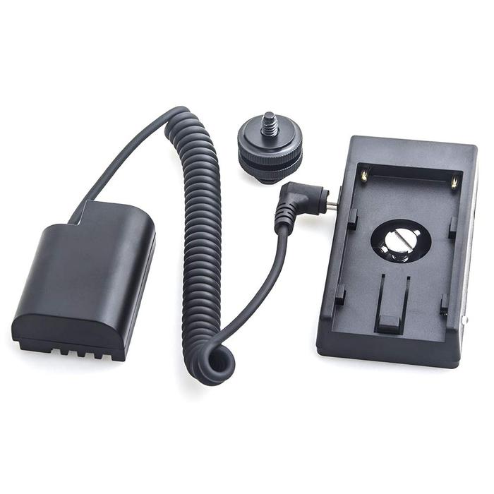 FOTGA NP-F970 V Lock Power Adapter Dummy Battery Plate +DMW-DCC12 DC