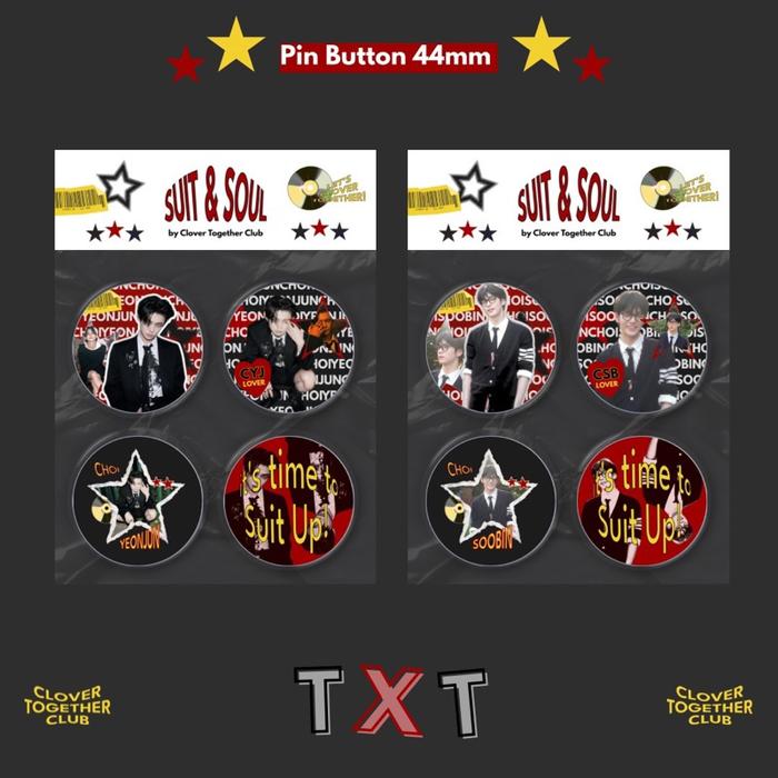 PIN BUTTON KPOP TXT | Suit & Soul | Soobin Yeonjun Beomgyu Taehyun Hueningkai