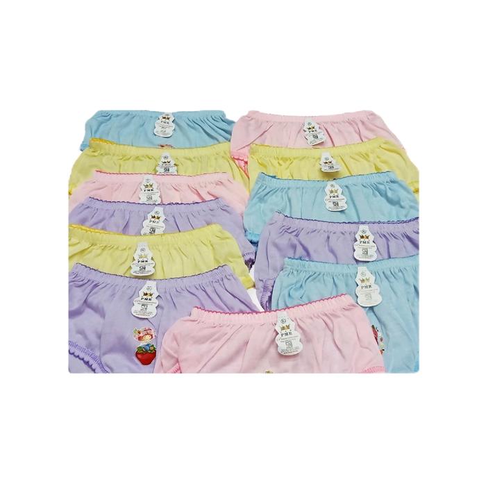 Isi 6 Pcs 12 Pcs Celana Dalam Anak Perempuan lembut / CD Perempuan prameswari / PMR Polos Fashion