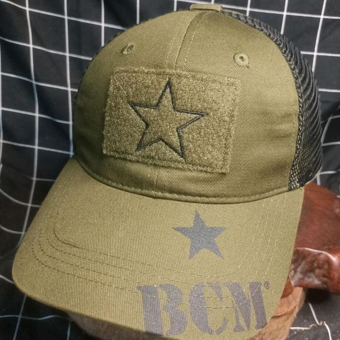 BCM Tactical BCM-Hijau Armi-C2 Premium Jaring Tengah Hitam Size Dewasa 56-59cm Setelan Velcro Adjust