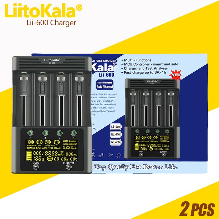 2PCS LiitoKala Lii-600 Lii-500S Lii-500 Lii-M4 Lii-M4S Charger for