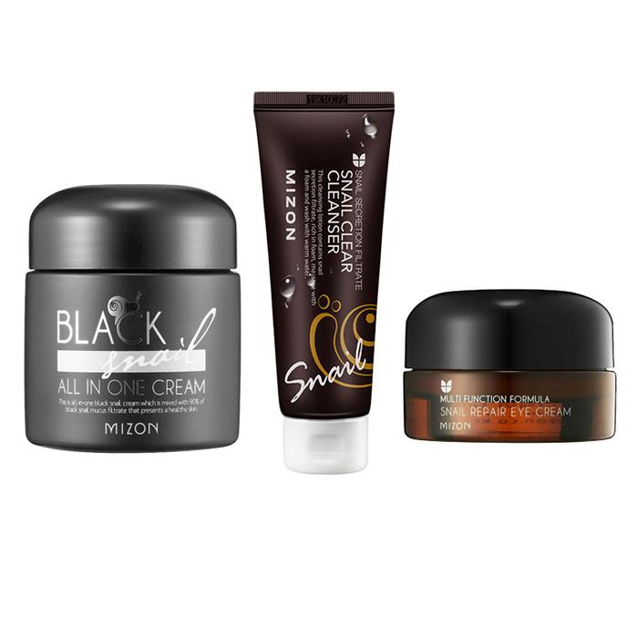 MIZON Black Snail One Cream 75ml Snail Cleanser 60ml Snail