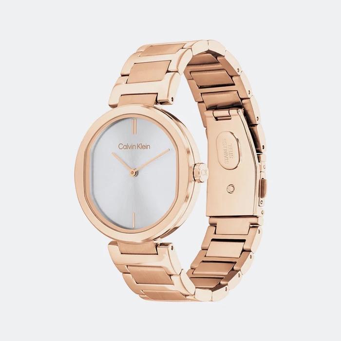 Calvin Klein Jam Tangan Wanita 25200253 Original dengan Desain Elegan dan Tali Berwarna Rose Gold