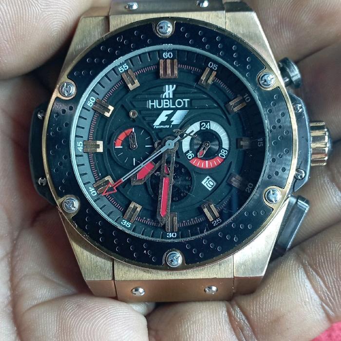 jam tangan hublot F1 stainless steel chrono