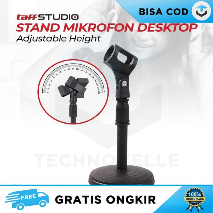 STAND MIC HOLDER MICROPHONE TAFFSTUDIO ADJUSTABLE PENYANGGA MIKROFON
