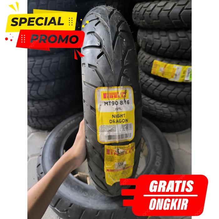 PROMO BAN PIRELLI MT90 B 16 TUBELESS SETARA DENGAN UKURAN 130/90-16 ORIGINAL BARU STOK LAMA KARET AM
