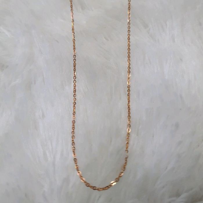 kalung rante hollo rg 17k berat 1,22gr-1,6gr-1,75gr-1,78gr-1,8gr-2gr-2,3gr