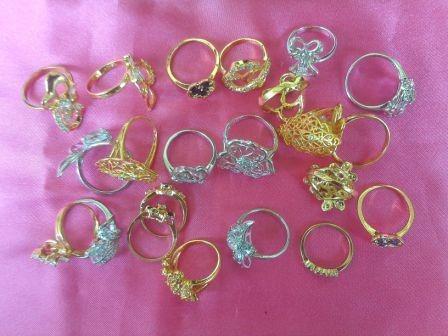 Cincin Emban Cewek Rodium Warna Ukuran Model Random
