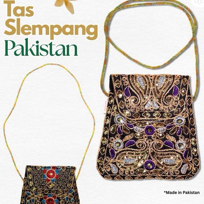 Tas Selempang Original Pakistan Ukuran 21 x 20 cm