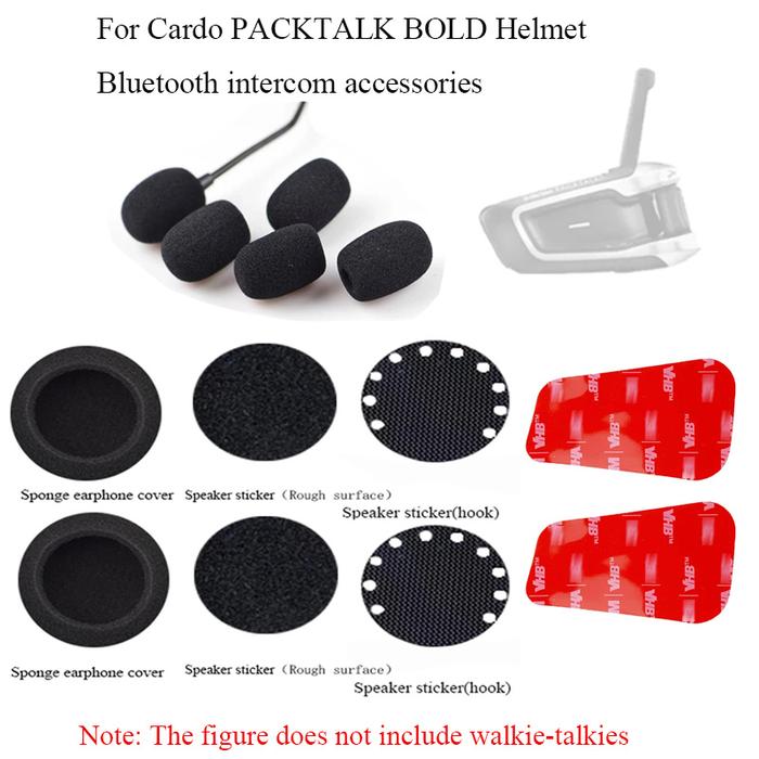 For Cardo PACKTALK BOLD motorcycle helmet Bluetooth intercom accessories Headset microphone sponge a