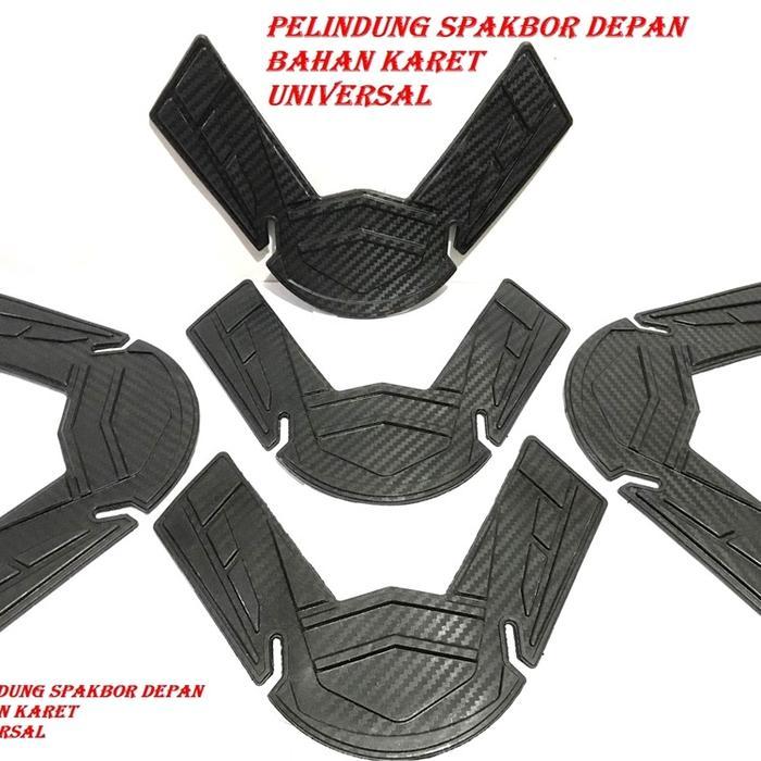 tempelan spakbor depan universal cover spakbor depan all motor bahan karet - CARBON POLOS