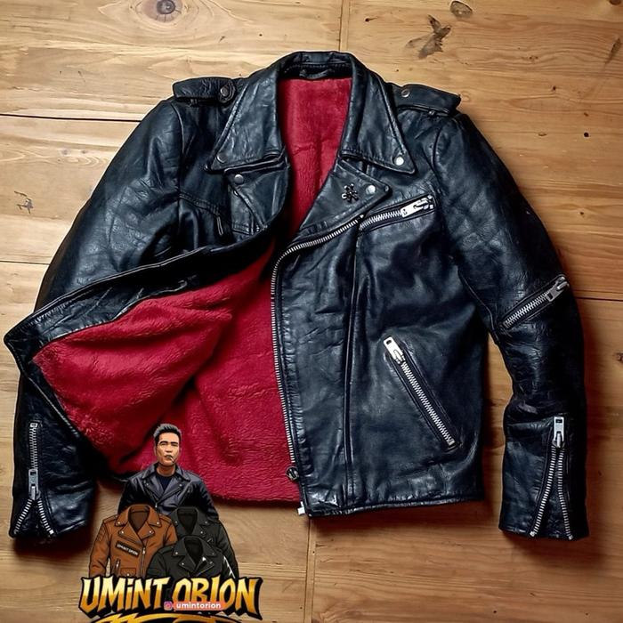 Jaket kulit pria ramones keren second