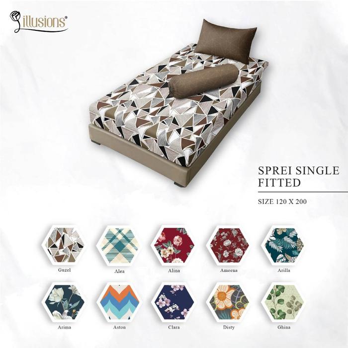 Illusions - Sprei Single 120x200 Tinggi 20 "Live"