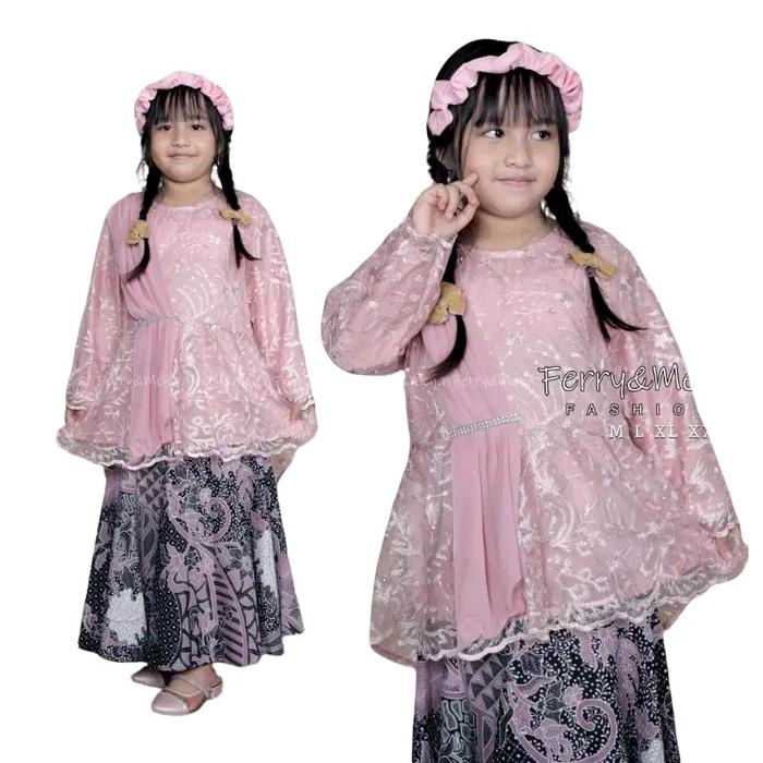 kebaya brukat anak.kebaya anak.kebaya aurora anak.kebaya selendang anak.rok duyung anak.setelan baju