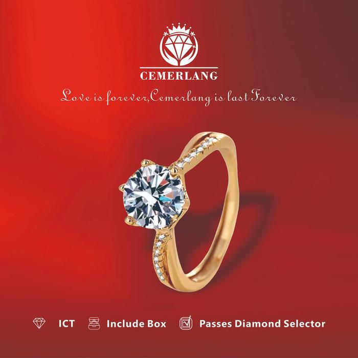 【Beli1Gratis1】Adjustable Berkualitas Populer Cincin JZ013 - emas