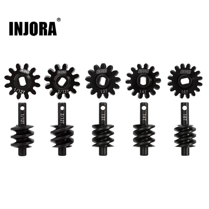 INJORA Roda Gigi Baja Poros Diferensial Cacing Underdrive 12T 13T 14T
