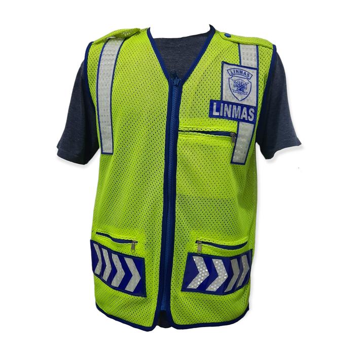Rompi Linmas Jaring Parkir Hijau Scotlite Glow In The Dark Ukuran M L XL XXL XXXL