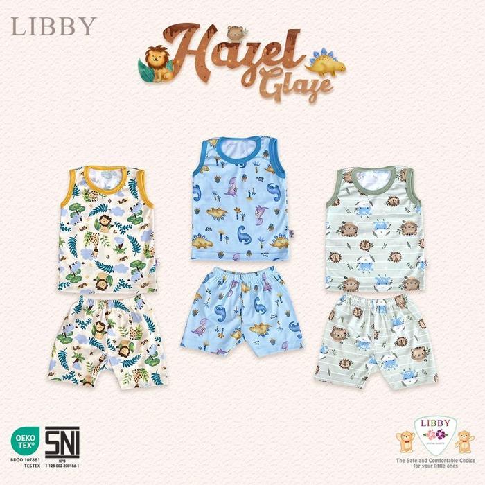 Promo LIBBY 3 Setelan Kutung NB, 3-6,S,M,L Pakaian Bayi Original Libby