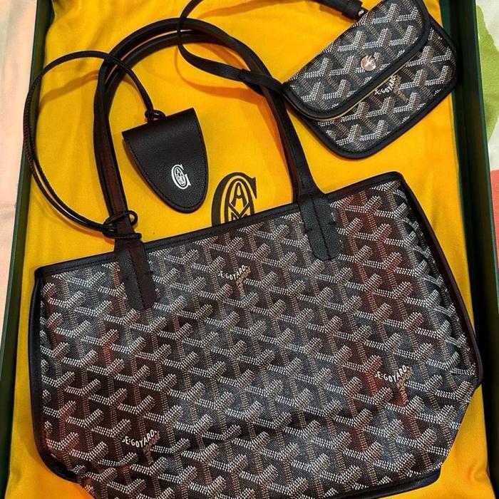 AUTHENTIC GOYARD ANJOU MINI BLACK PRELOVED