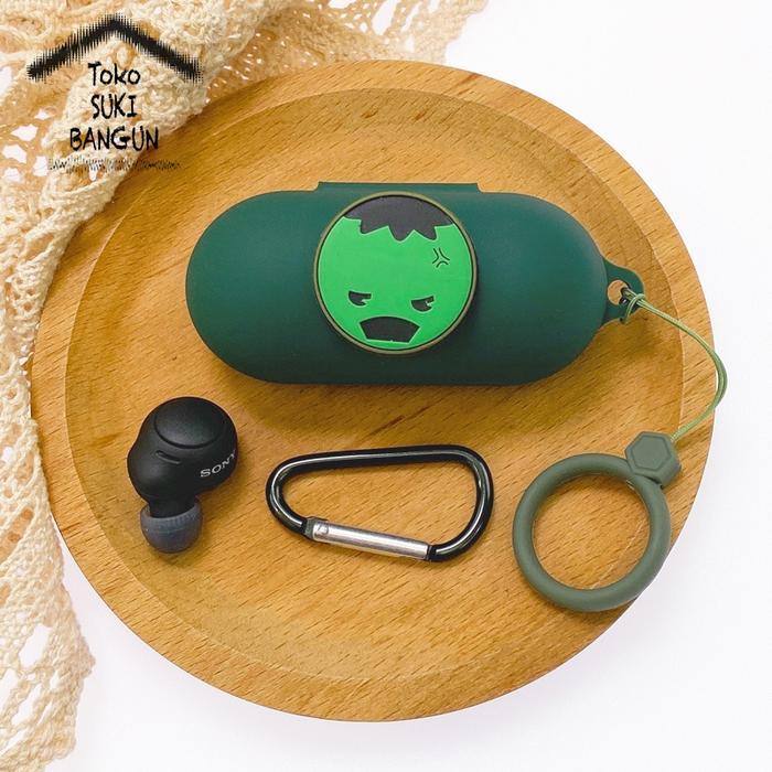 Case untuk Sony WF-C510 Rubber CARTOON HEROES Silicone Cover WFC510 WF C510 Casing Pouch Protector
