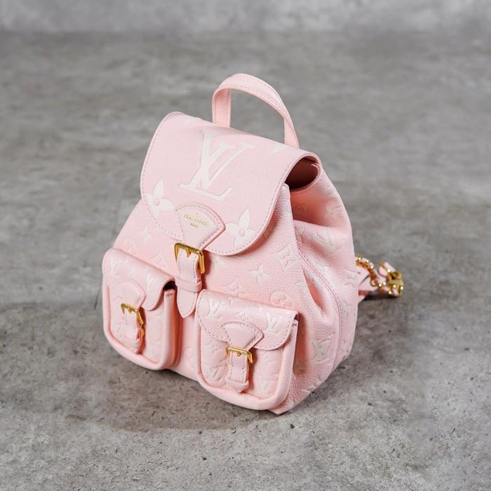 Tas LOUIS VUITTON LV BACKUP BICOLOR PINK MONOGRAM EMPREINTE BACKPACK 100% ORIGINAL - 17X11X22CM